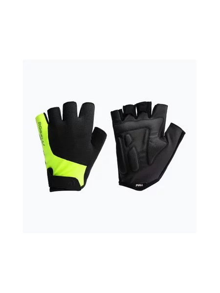 Велосипедні рукавички Rogelli Essential black/fluor чорні