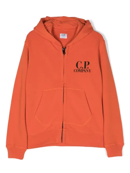 Bluza z kapturem dziecięca C.p. Company pomarańczowa