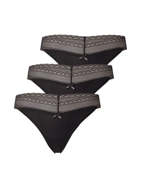 HUGO Tanga TRIPLET' negru