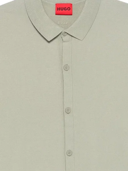 Cămașă Boss tricotate verde