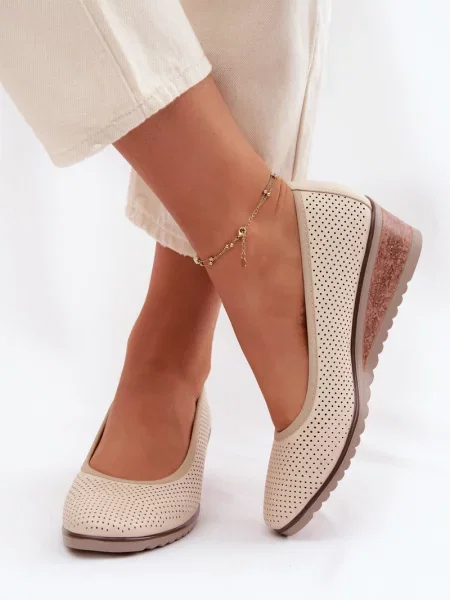 Мокасини Vinceza на платформе бяло