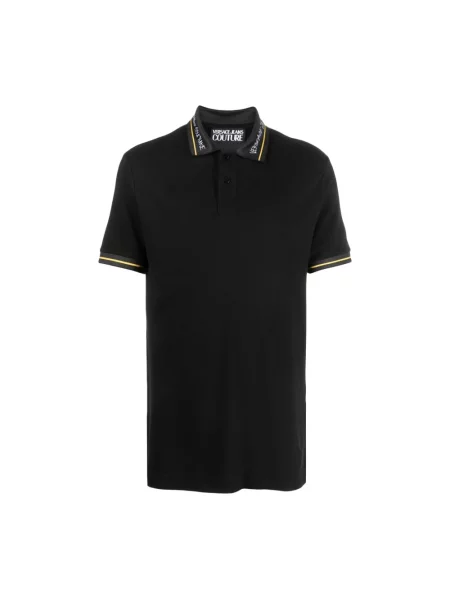 Koszulka polo Versace Jeans Couture czarna