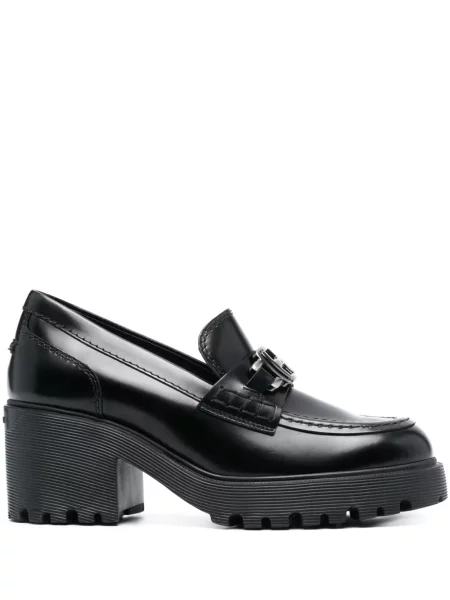 Pantofi loafer Hogan din piele cu autograf negru