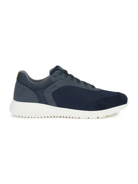 Lniane sneakersy Geox niebieskie