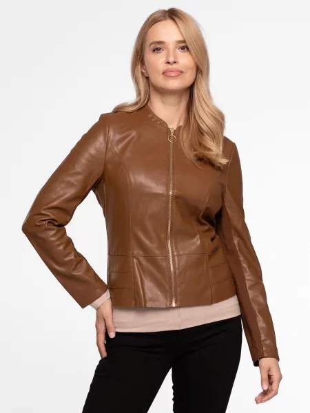 Kurtka skórzana Perso czarna