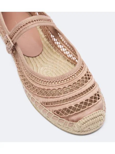 Espadrile Tory Burch din satin roz