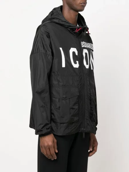 Bunda Dsquared2 s potiskem černá