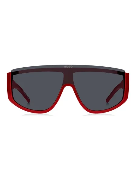 Lniane okulary przeciwsłoneczne Hugo Boss czerwone