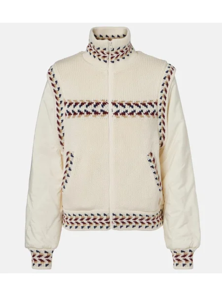 Geacă The Upside tricotate alb