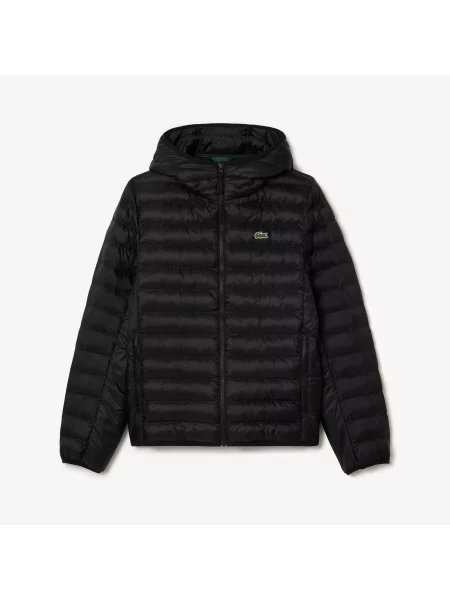 Lacoste Wodoodporna Pikowana Kurtka Puchowa brązowy
