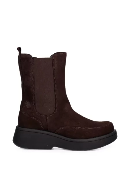 Botine chelsea Fly London din piele de căprioară maro