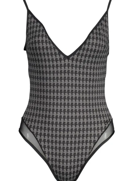 Цял бански Karl Lagerfeld Beachwear черно