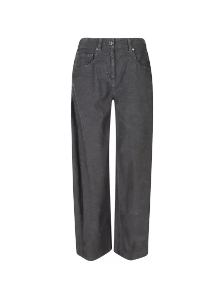 Pantaloni Brunello Cucinelli de catifea cord gri