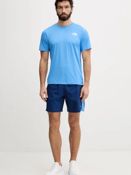The North Face športne kratke hlače color block modra