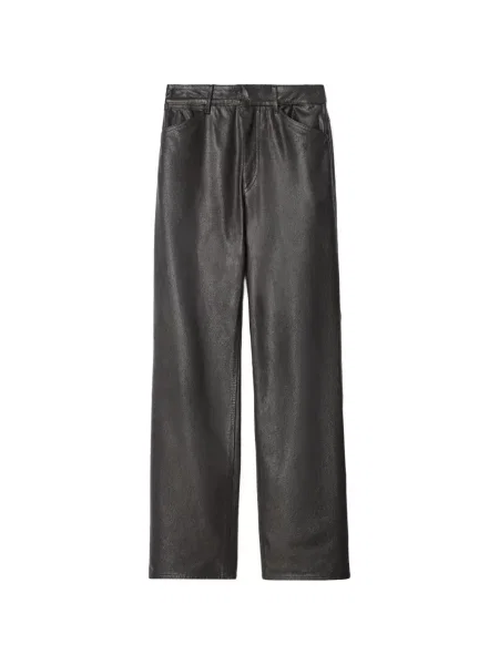 Pantaloni Lemaire din piele maro