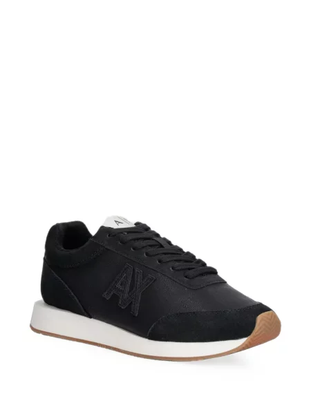 Sneakerși Armani Exchange cu autograf negru