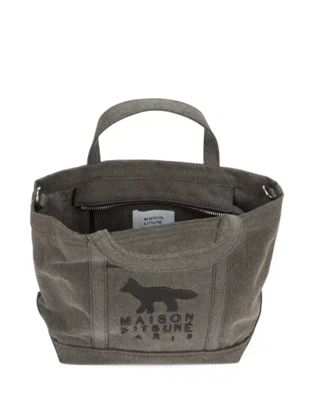 Geantă shopper Maison Kitsune gri