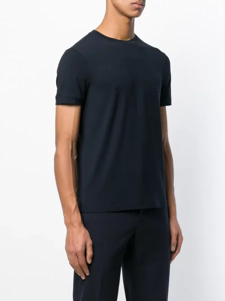 Tričko Giorgio Armani s výšivkou modré
