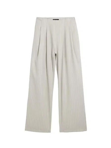 Desigual Pantaloni gri deschis alb