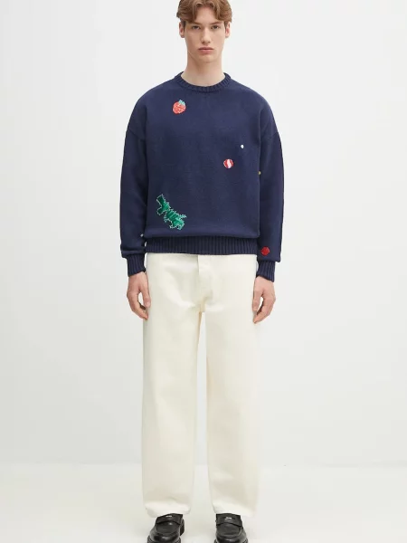 Шерстяной свитер Fiorucci синий