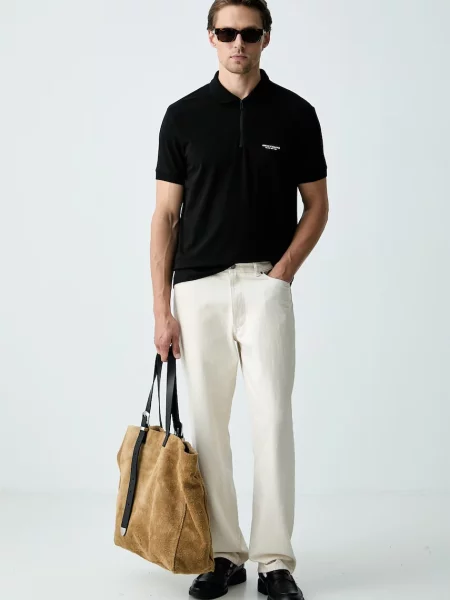 Tricou polo Armani Exchange negru