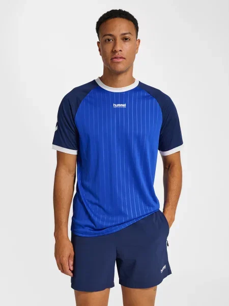 Koszulka Hummel Pulse Stripe niebieska