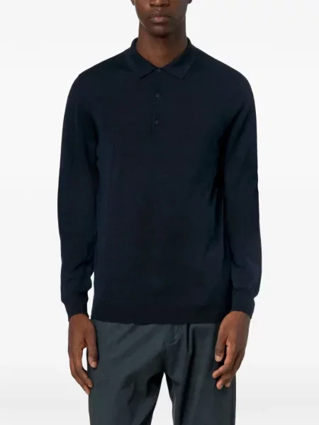 Lung tricou polo K-way albastru