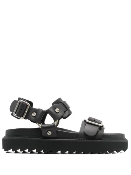 Sandale Acne Studios din piele cu cataramă negru