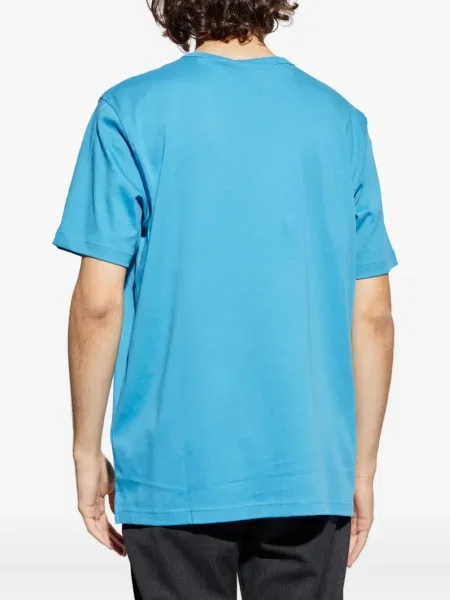 Tricou Diesel cu broderie cu crăpătură albastru