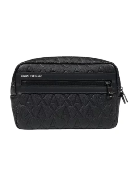 Torba Armani Exchange z kieszeniami na zamek czarna