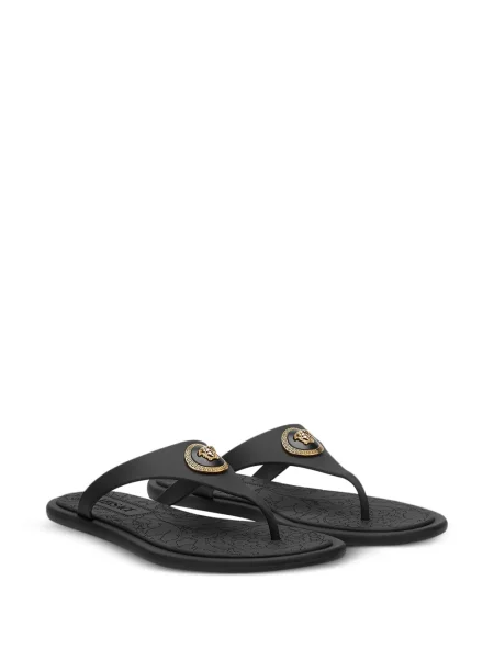 Sandale Versace fără toc negru