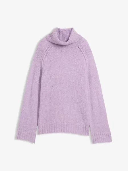 Gruby sweter oversize fioletowy