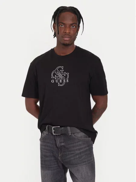 Guess T-Shirt μαύρο