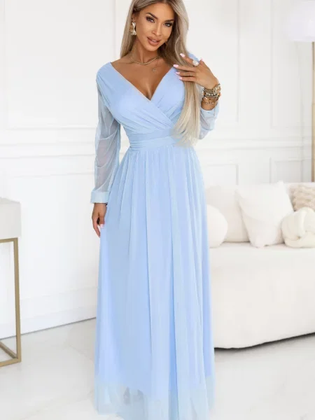 Rochie maxi Numoco Basic din tul