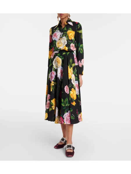 Kožené baleríny Dolce&gabbana vínová