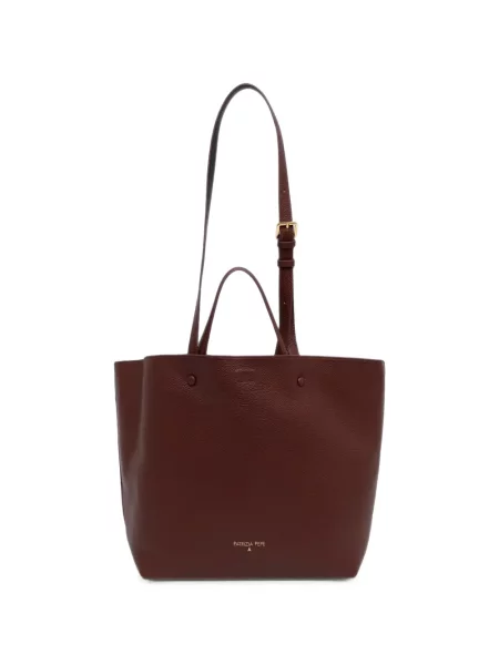 Geantă shopper Patrizia Pepe din piele roșu
