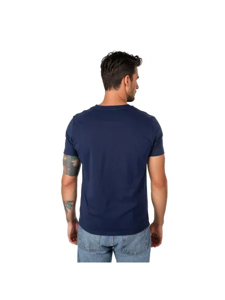 T-shirt AULP BOGUS komfortowy lekki prosty krój niebieska