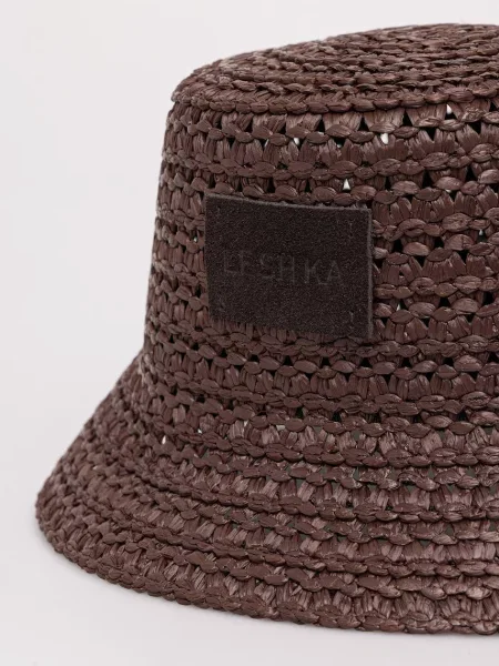 Шляпа Le Sh Ka Headwear коричневая
