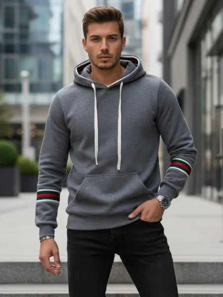Elegantne hoodie Dstreet s kapuco