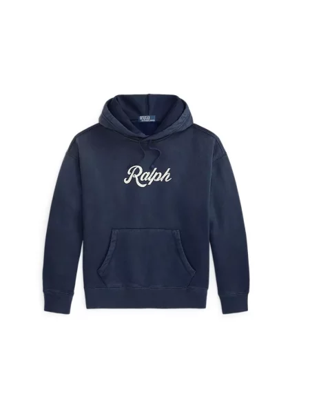 Bluza z kapturem o kroju regular fit z mieszanki bawełny Polo Ralph Lauren niebieska