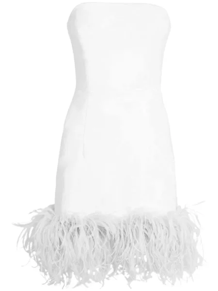 Rochie 16arlington cu pene alb