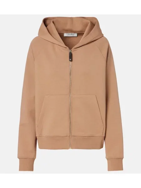 Hanorac cu glugă 's Max Mara din jerseu bej