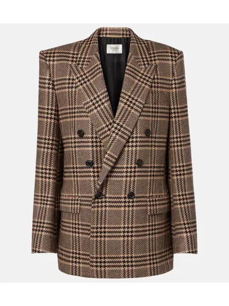 Sacou Saint Laurent de mătase bej