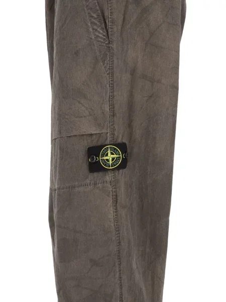 Pantaloni Stone Island cu strasuri maro