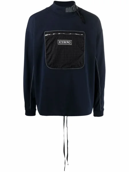 Hanorac Iceberg cu buzunare la piept albastru
