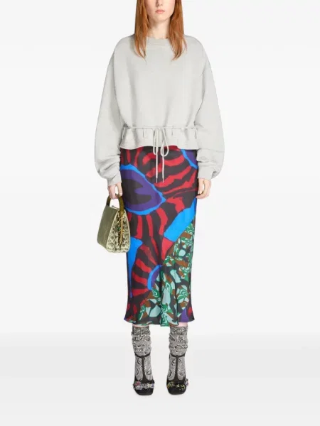 Geantă Dries Van Noten de catifea verde