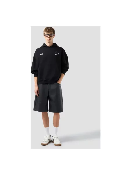 Bluza z kapturem Gcds z kapturem w paski z paskiem czarna
