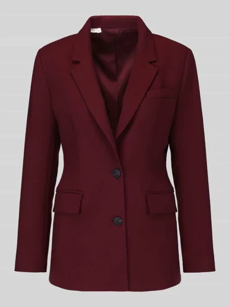 Długi blezer o kroju regular fit z mieszanka model RITA' Selected