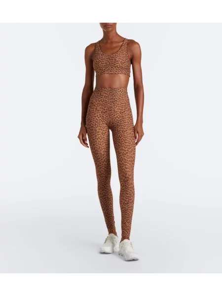 Sutien sport The Upside cu imagine cu model leopard maro