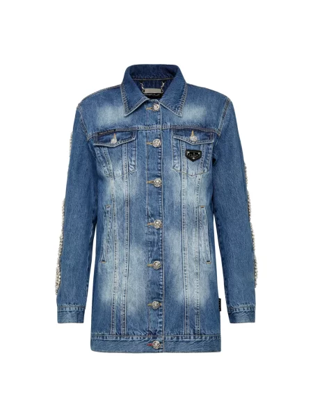 Kurtka jeansowa Philipp Plein niebieska